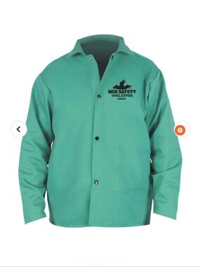 NWT MCR Safety Welding Gear 39030 Lightweight Cotton Welding Jacket, Green,